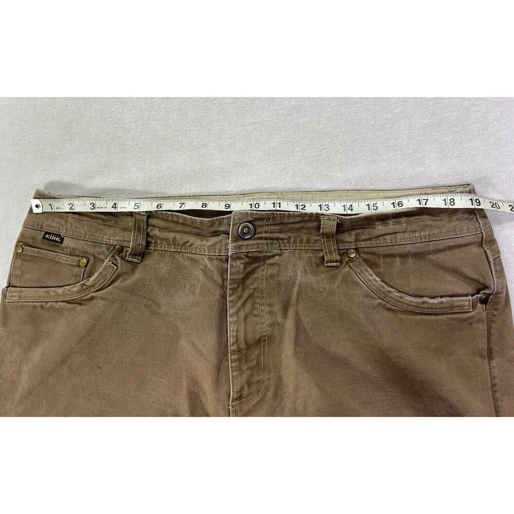 Kuhl Rydr Pants Mens 38x32 Vintage Patina Dye Articulated Knee Hiking Brown